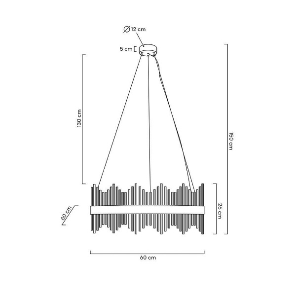 Lampa wisząca FLORENS 60 złota - Moosee